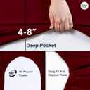 Cot Fitted Sheet 30 x 75, 100% Egyptian Cotton, 1 PC Cot Size Bottom Sheet Only, Perfect for Narrow Twin, Camp Bunk, Army Cots, Trifold Mattress, Camping Cot, Guest Bed Replacement(Burgundy)