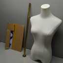 Female Mannequin Torso Sewing: Adjustable Height from 47.2 to 74.8 Inch Female Dress Form for Sewing and Clothing Display - Pinnable Mannequin with Support Metal Base Stand