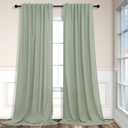 Sage Green Curtains 84 Inch Length for Living Room 2 Panels Back Tab Rod Pocket Drapes Light Filtering Sheer Linen Cotton Textured Light Green Curtain for Bedroom Rustic Boho Farmhouse Decor 7 FT Long