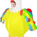 Inflatable Costume Chicken for Kids,Funny Blow up Inflatable Costumes Halloween Costume Cosplay Party Easter