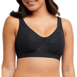 Bali Women's Wireless Bra, Comfort Revolution Seamless T-Shirt Bra, Moisture-Wicking, ComfortFlex Fit, Extra Large, Black  Bali Women's Wireless Bra, Comfort Revolution Seamless T-Shirt Bra, Moisture-Wicking, ComfortFlex Fit, Extra Large, Black