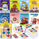 Valentines Day Cards for Kids School, 28 Pack Watercolor Paint Sets with Greeting Cards, Valentines Day Gifts for Kids Classroom Prize Exchange Gifts, Valentine Party Favors for Boys Girls