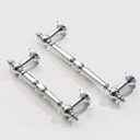 3 x 5 Pack 5 Inch Hole Center Polished Chrome Cabinet Pulls, Solid Zinc Alloy Drawer Handles 165mm Total Length Modern Furniture Hardware for Bathroom Kitchen Wardrobe,Include Mounting Screws