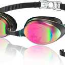 Aegend Flat Lens Swim Goggles, Anti-Fog Swimming Goggles, No Leak Anti-UV Pool Goggles for Adult Men Women Youth
