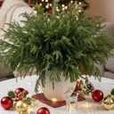 MISSPIN 12 Pcs 19.5 Inches Christmas Norfolk Pine Branches, Norfolk Pine Artificial Christmas Branches DIY Crafts Faux Pine Branches for Xmas Indoor Outdoor Home Decor