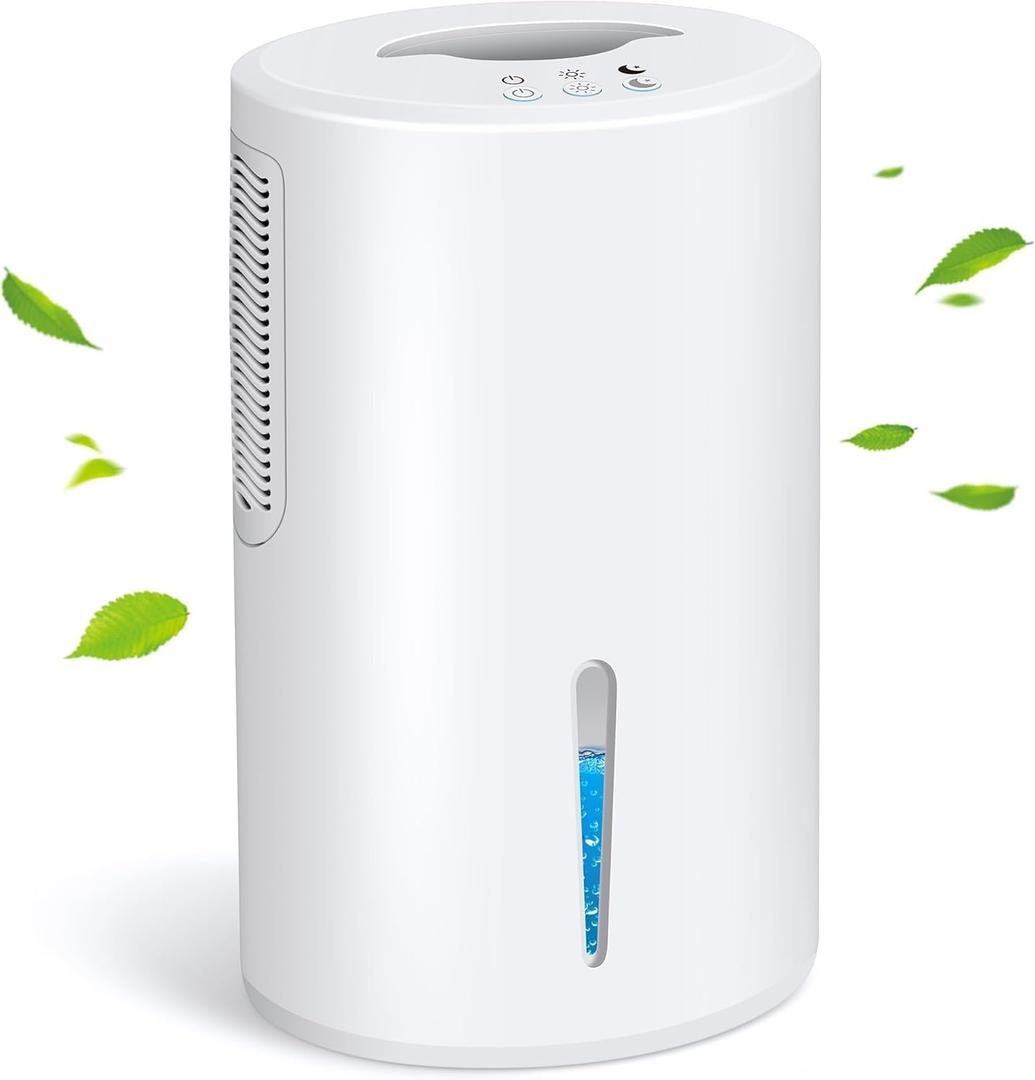 Small Dehumidifier for Bedroom up to 1000 Sq.Ft, 68 OZ Water Tank Dehumidifier for Home with Auto Shut-Off, Mini Dehumidifier with 7 Color LED Lights for Bathroom, Basement, Closet, Garage, RV