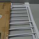 34" Extra Tall Baby Gate for Stairs, Auto Close Stroller Friendly Dog Gate Indoor for Doorways, Pressure Mounted 29"-40" Wide Baby Gate, Easy Walk Through Gate for Children & Pets, White