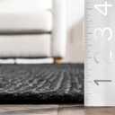 FRELISH DECOR Handwoven Jute Area Rug - Black Round Rustic Vintage Braided Reversible Rug - Eco Friendly Rug for Bedroom - Kitchen - Living Room - Farmhouse (4' Round - Black)