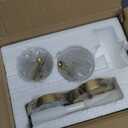 Gold Wall Sconce Set of 2 with White Cylinder Glass Shades Modern Mid Century Bathroom Vanity Wall Light Fixtures Industrial Brushed Brass Wall Lamp for Bedroom Mirror Living Room Restaurant, Gold 