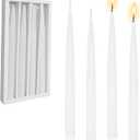 Gardenia Scented Taper Candles White Long Candlesticks, 10 Inch Scent Candle Smokeless Colored Candle for Home Dinner Wedding Festival Party Decoration, 4PCS