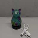 Retro Cat Stained Resin Table Lamp - Animal Table Lamp Series, Vintage-Style Bedside Light, Unique Cat Design for Home Dcor Living Room & Bedroom