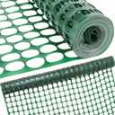Houseables Fencing, Temporary Fence, Snow Fence, 4x100' Feet, 10.55 lb/roll, Green Plastic Fencing, Deer Netting, Plastic Mesh Roll, Safety Netting, Construction, Yard, Garden, Chicken, Dogs, Backyard