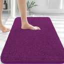 OLANLY Bathroom Rugs 30x20, Extra Soft Absorbent Chenille Bath Rugs, Rubber Backing Quick Dry, Machine Washable Bath Mats for Bathroom Floor, Tub and Shower, Home Decor Accessories, Purple