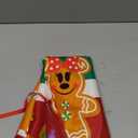 Christmas Tree Skirt Decorations 48inch Cute Xmas Mouse Gingerbread Tree Skirt Red and Green Gingerbread Style Christmas Tree Decor for New Year Winter Holiday Party Supplies