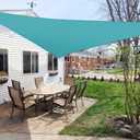 Windscreen4less 8' x 8' x 8' Sun Shade Sail Triangle Outdoor Canopy Cover UV Block for Backyard Porch Pergola Deck Garden Patio (Turquoise)