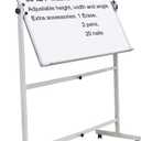 Mobile Dry Erase Board Magnetic Whiteboard on Wheels (Aluminium Frame) 36"x24" Portable White boards with Rolling Stand for Classroom, Office, Home