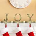 MCEAST Pack of 3 Christmas Stocking Holders Metal Mantel Stocking Clips Fireplace Stocking Hangers for Christams Decoration, Bronze