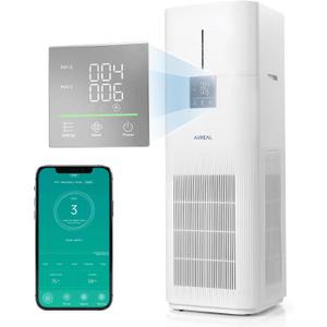 AIREAL AEH800 Air Purifier and Humidifier Combo, Smart WiFi & Voice Control
7L Evaporative Humidifier, Advanced Air Quality Sensor, Quiet Sleep Mode, Auto Air Quality Monitor for Large Rooms