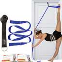 Stretching Strap With Door Anchor - Stretching Equipment to Improve Legs Flexibility - Splits Trainer For Home Ideal In Ballet, Dance, Cheerleading, Taekwondo, Yoga, Pole Dancing & Gymnastics (Dark Blue)