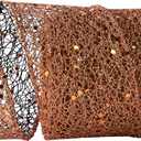 Bronze Mesh Glitter Wired Ribbon for Christmas Tree 2.5 Inch x 10 Yards Mesh Sparkling Wired Ribbon for Gift Wrapping Wreath Wedding Party Crafts