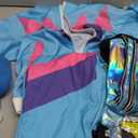 Ezuwail Kids 80s 90s Tracksuit Outfit for Boys Girls 6Pcs Unisex Retro Windbreaker Toddler Workout Hip Hop Dance Costume  8-10