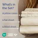 Queen Size 4 Piece Sheet Set - Comfy Breathable & Cooling Sheets - Hotel Luxury Bed Sheets for Women and Men - Deep Pockets, Easy-Fit, Soft and Wrinkle Free Sheets - Off White Oeko-Tex Bed Sheet Set