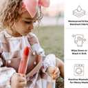 Mess Proof Baby Bibs, Long Sleeve Toddler Feeding Bib and Silicone Catcher, Chair Attaching, Waterproof, 6-36 Months