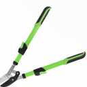 27-41" Telescopic Loppers for Tree Trimming, Heavy Duty Tree Cutter with Extendable Handle, Branch Trimmer for Garden, Farm Cutter up to 2-Inch Diameter, Low-Friction Sharp Steel Blade (Green)