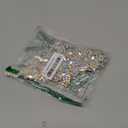 FINGERINSPIRE 2PCS Rhinestone Applique Patches (Silver, 9.5x3.7 inch) Glitter AB Color Crystal Rhinestone Iron On Patches Flower Wedding Belt Applique Hotfix Patches for Women Bridal Dress