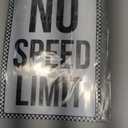 No Speed Limit Sign Metal Garage Signs Man Cave Decor for Men Funny Road Tin Sign Race Car Room Decor for Boys Street Signs for Bedroom Cars Posters Wall Art Decorations Gifts 8x12 Inch