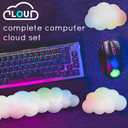 Cloud Wrist Rest for Computer Keyboard Arm Wrist Rest with Non-Slip Base Extended Wrist Rest Ergonomic Memory Foam for Keyboard and Mouse Typing Pain Relief, Office, Gaming, Computer