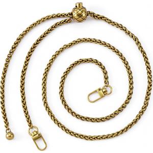 Joez Wonderful Bronze Purse Chain Strap, 48" Adjustable Bag Chain Strap, Extra Long Thin Handbag Replacement for Women Shoulder Bag Crossbody