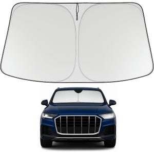 Proadsy Windshield Sun Shade for 2016-2025 2026 Audi Q7 Foldable Front Sunshade Protector Sun Visor Blocks UV Rays Keep Car Cooler