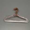 JohneyRulu Clear Plastic Hangers 30-Pack - Non-Slip, Lightweight, Space-Saving Coat and Clothes Hangers with Red Glitter for Weddings and Closet Organization.