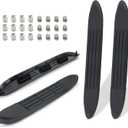 Nerf Bar Replacement Pads for 3" Round Nerf Step Bars, 21" X 3" Durable Non-Slip Running Boards Pads 5 Holes with 24 Pins, Black (4 Pack)