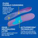 2 x Dr. Scholl's Walk Longer Insoles - Comfortable Plush Foam Cushioning Inserts for Walking, Hiking, and Standing on Feet All-Day with Arch Support - Walk 50% Longer Without Muscle Fatigue