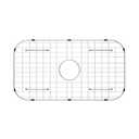Sink Protector Grid 26-1/16" x 14-1/16",Centered Drain with Corner Radius 3-1/2", Stainless Steel Material(Centered Drain)