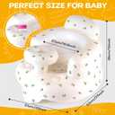 Inflatable Baby Seat for Babies 4-36 Months, Tooktro Blow Up Floor Chair with Built-in Air Pump for Sitting Support, Perfect for Summer and Beach Travel, Inflatable Baby Chair (Olive)