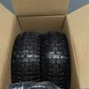 2 x GICOOL 13x5.00-6 Flat Free Lawn Mower Tire and Wheel, 13x5-6 Riding Lawnmower Tire with 3"-6" Centered Hub and 3/4" & 5/8" Bearings, Tractor Turf Tire Turf-Friendly, 2 Pack