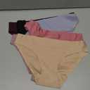 FINETOO 6 Pack Womens Seamless Hipster Underwear No Show Panties Invisibles Briefs Soft Stretch Bikini Underwears (Small, Solid 1)