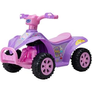 Peppa Pig - 6V ATV Ride On Toy for Kids, LED Headlights, Battery Powered, 6V ATV Quad