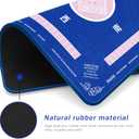 2F22E Mahjong Mat - Non-Slip Noise Reduction Gaming Mat 32.4x32.4 Inch for Mahjong/Poker/Board Games/Card Games/Dominoes (Blue)