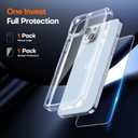 TAURI for iPhone 15 Plus Case Clear, Compatible with Magsafe, with Screen Protector, Military Grade Drop Protection Shockproof Case for iPhone 15 Plus 6.7 Inch