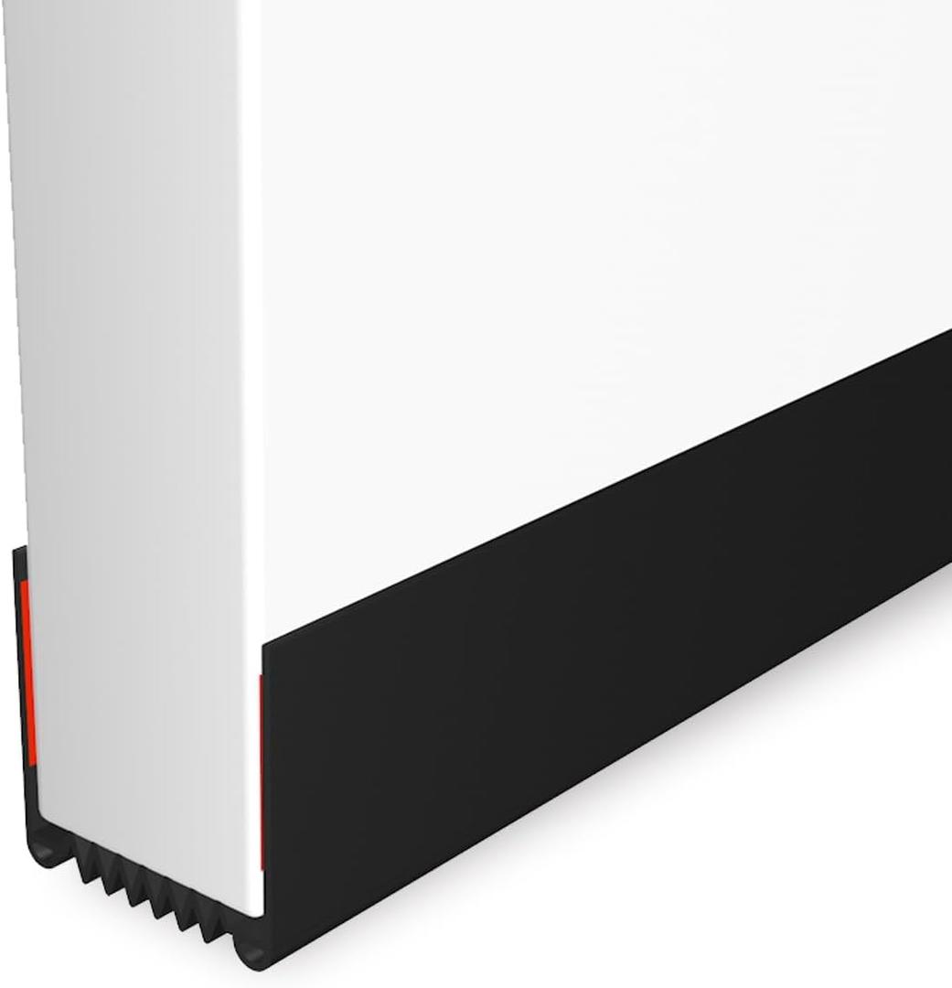 LCGAOYA Weather Stripping Door Seal, 39 Length Cuttable Door Draft Stoppers for Bottom of Door, Strong Adhesive Door Sweep for Exterior and Interior Doors,Black