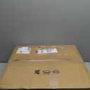 REDSTAR Flush Mount Caged Ceiling Fan with Lights, 20" Small Bladeless Ceiling Fans with Remote, Rustic Low Profile Ceiling Fans 6-Speeds Reversible Enclosed Ceiling Fan for Bedroom Kitchen Farmhouse (19.7 INCH, Black+Wood)