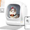 MeoWant Automatic Cat Litter Box, Large Opening Self Cleaning Litter Box with Safety Protection for Multiple Cats, App Control, Odor-Free, 75L Space, Yellow