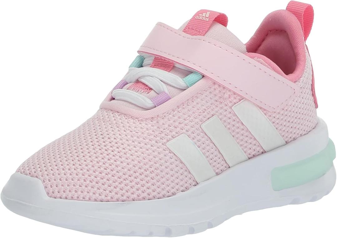 adidas Unisex-Child Racer Tr23 Sports Trainer Shoes (6.5 Big Kid, Clear Pink/Zero Metallic/Bliss Pink)
