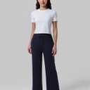 2 x Liberty Pro Womens High-Waisted Ankle-Length Lounge Pants, 26 Inseam Wide Leg Drawstring Casual Bottoms with Pockets (L)