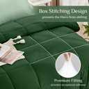 JOLLYVOGUE Full Comforter Set, Ultra-Soft Bed in a Bag Full Size 7 Pieces, Oeko-TEX Certified Bedding Set with Down Alternative Comforter, Sheets, Pillowcases & Shams, Dark Green & Light Green (FULL(86"*82"))