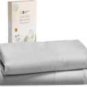 California Design Den 100% Cotton Pillowcases, Soft and Cooling in Sateen Weave, Queen Size (Light Grey)